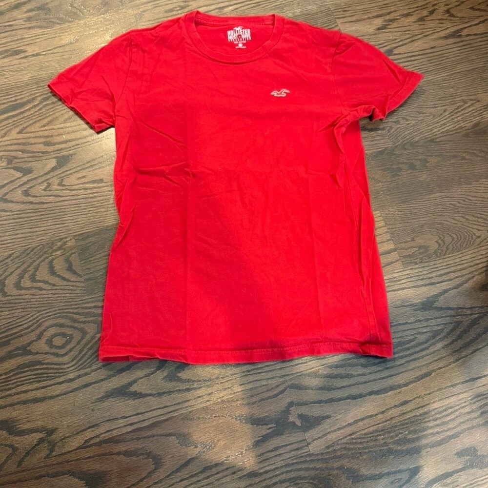 Hollister Must-Have Collection T-Shirt Men's XS Red Crew Neck Logo Tee